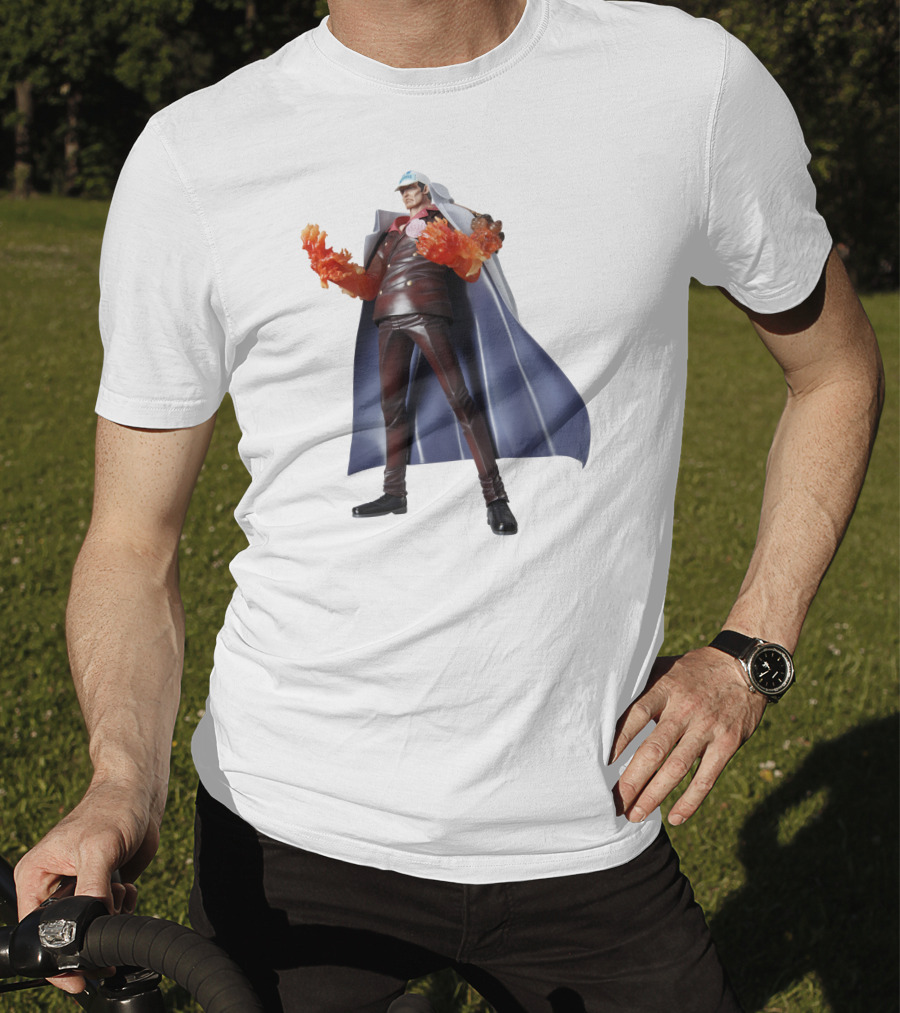 Akainu Sakazuki One Piece Character With Flame Fists T-Shirt