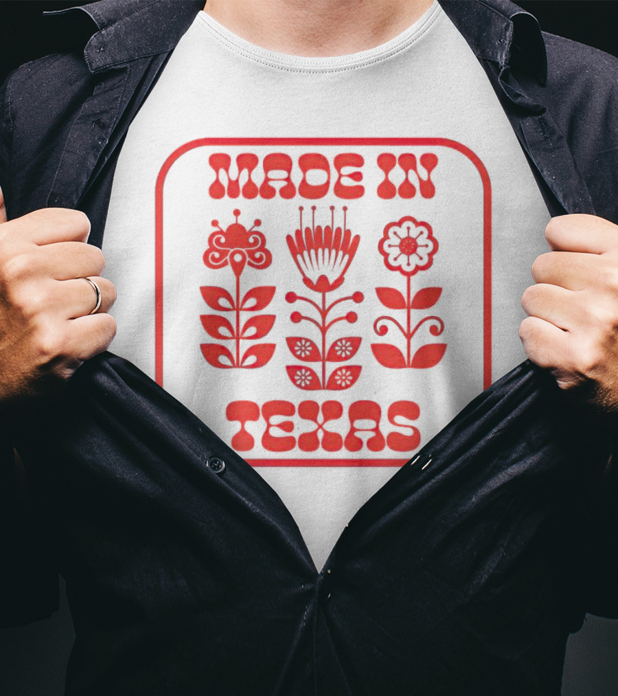 Made In Texas Floral Icons T-Shirt