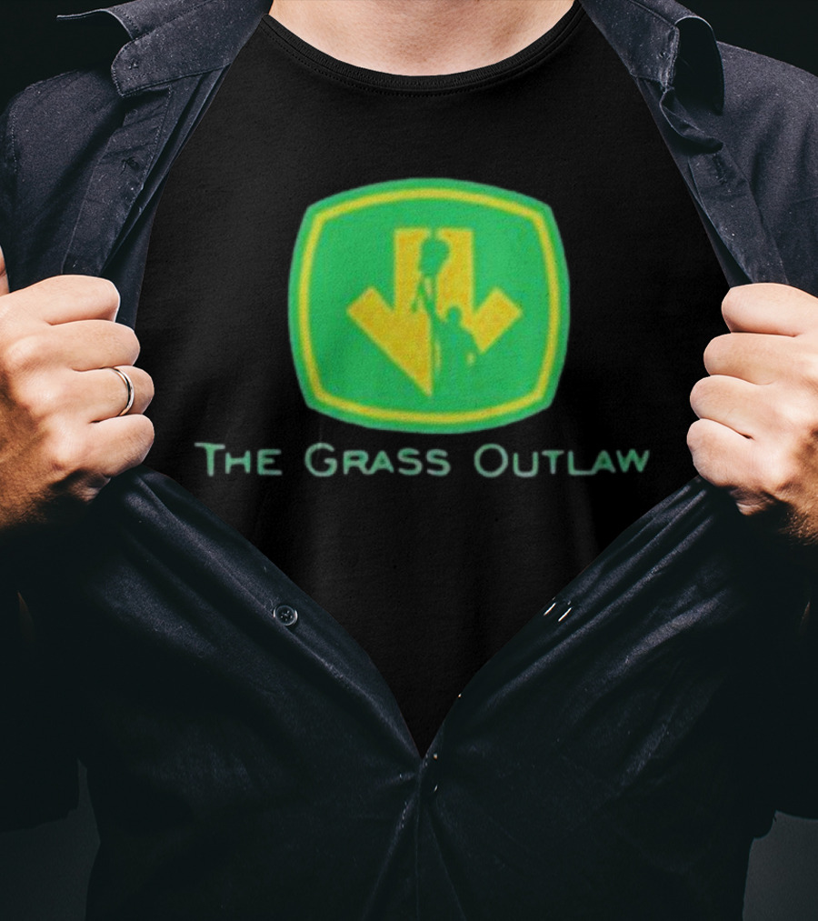 Box Of Gimmicks Merch The Grass Outlaw Green Shield Arrow T-Shirt