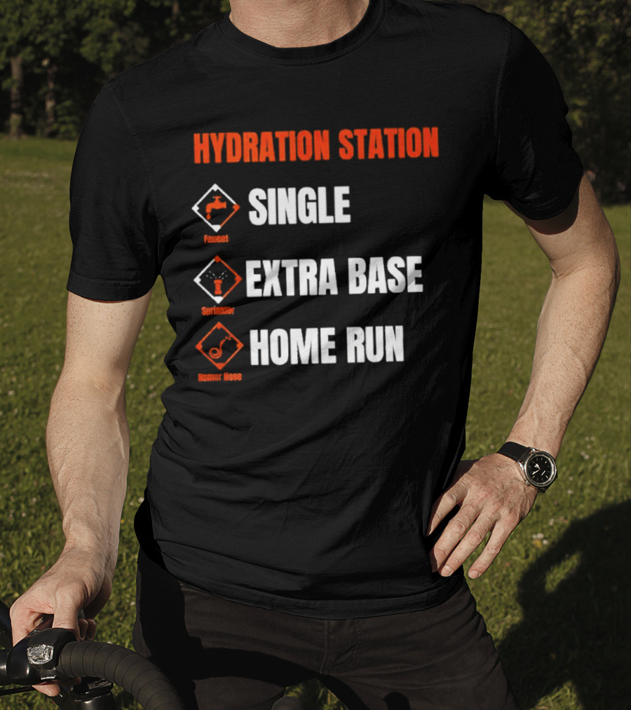 HYDRATION STATION Faucet Sprinkler Homer Hose T-Shirt