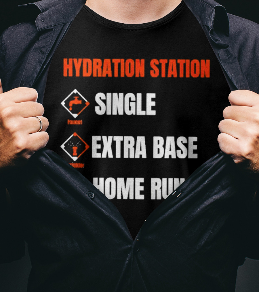 HYDRATION STATION Faucet Sprinkler Homer Hose T-Shirt