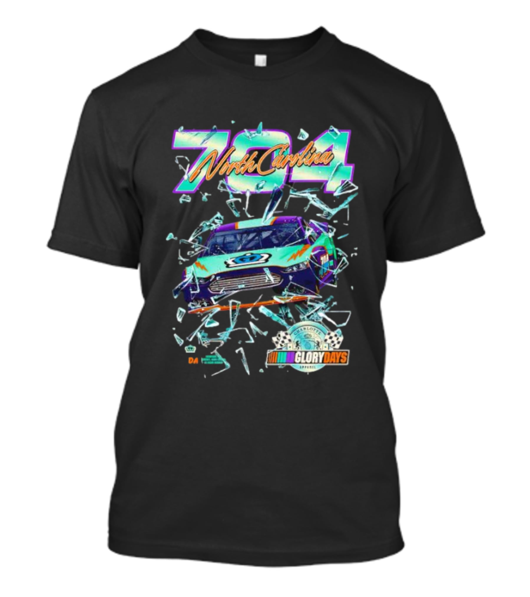 North Carolina 704 NASCAR Glory Days Charlotte Motor Speedway Series T-Shirt
