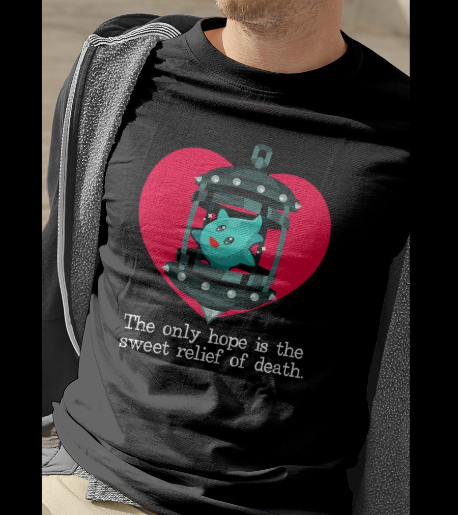 Sweet Relief Of Death With Heart And Caged Cute Ghost T-Shirt