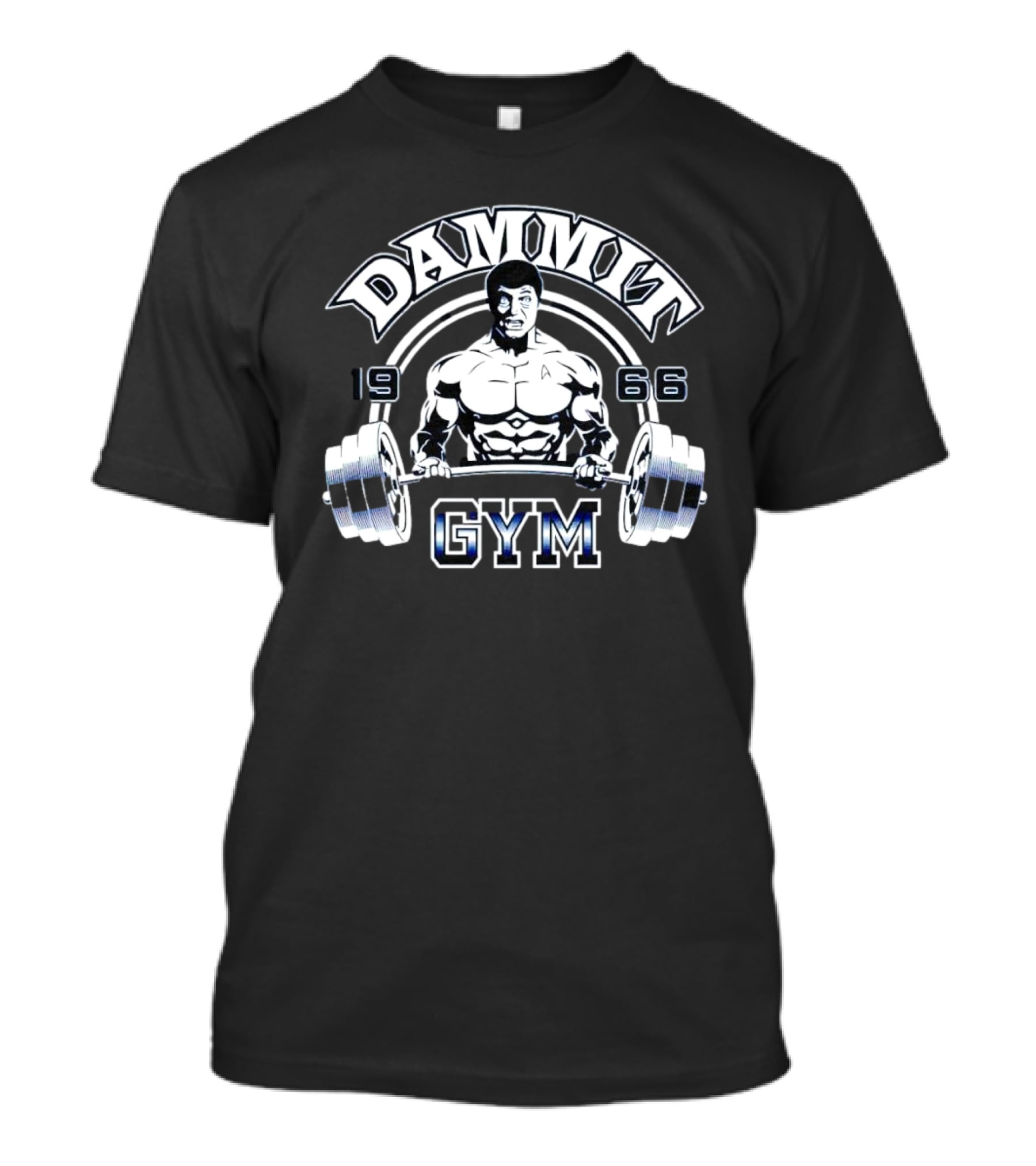 Dammit Gym 1966 Bodybuilder With Barbell T-Shirt