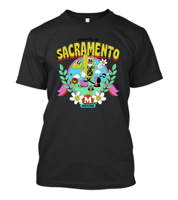 University Of Sacramento Midtown Cartoon Crest T-Shirt