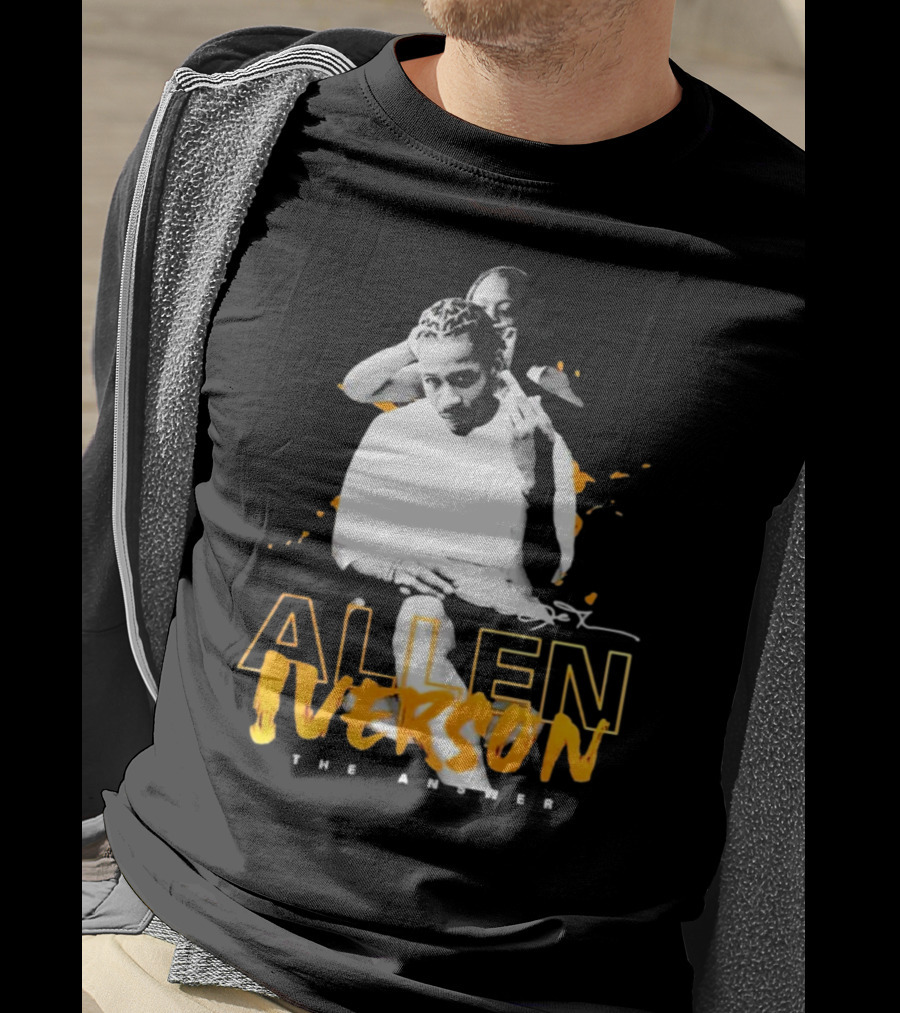 Allen Iverson The Answer Philadelphia 76ers Braided By His Mom Signature T-Shirt