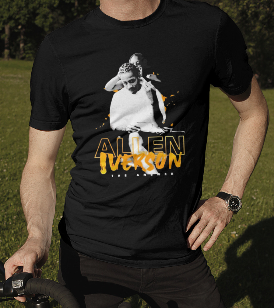 Allen Iverson The Answer Philadelphia 76ers Braided By His Mom Signature T-Shirt