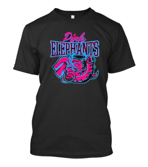 Pink Elephants Neon Retro T-Shirt