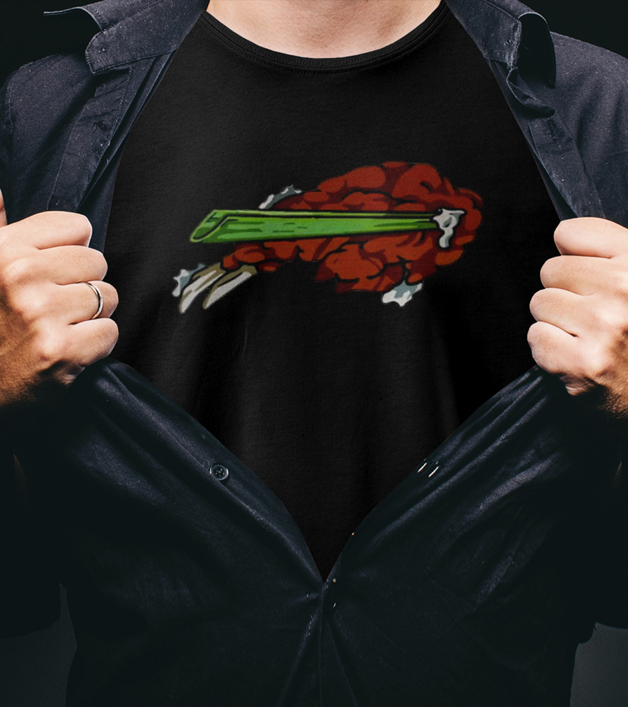 Buffalo Bills Chicken Wing Celery Football Fusion T-Shirt