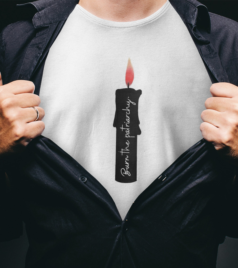 Burn The Patriarchy Candle Flame T-Shirt