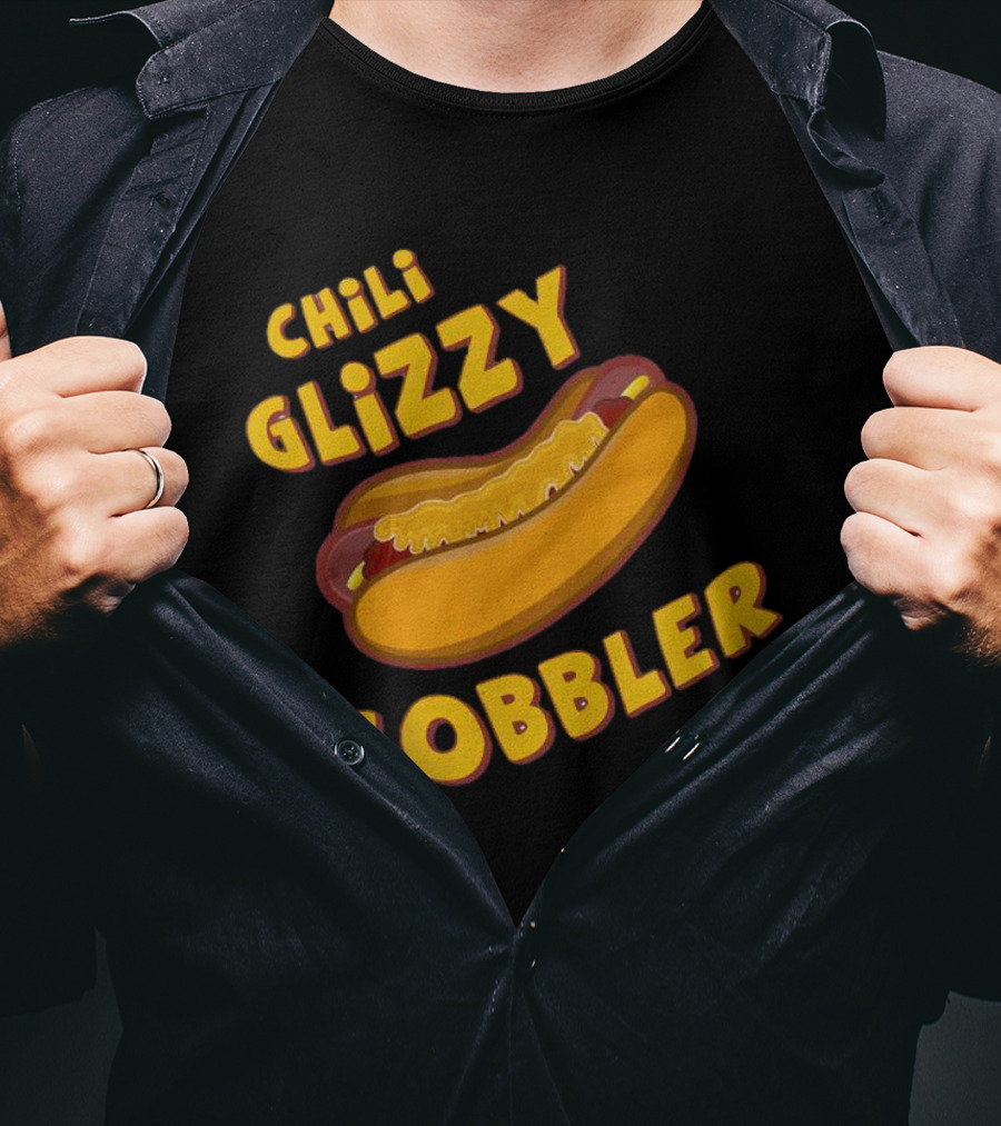 Chili Glizzy Gobbler Hot Dog Fun Text T-Shirt