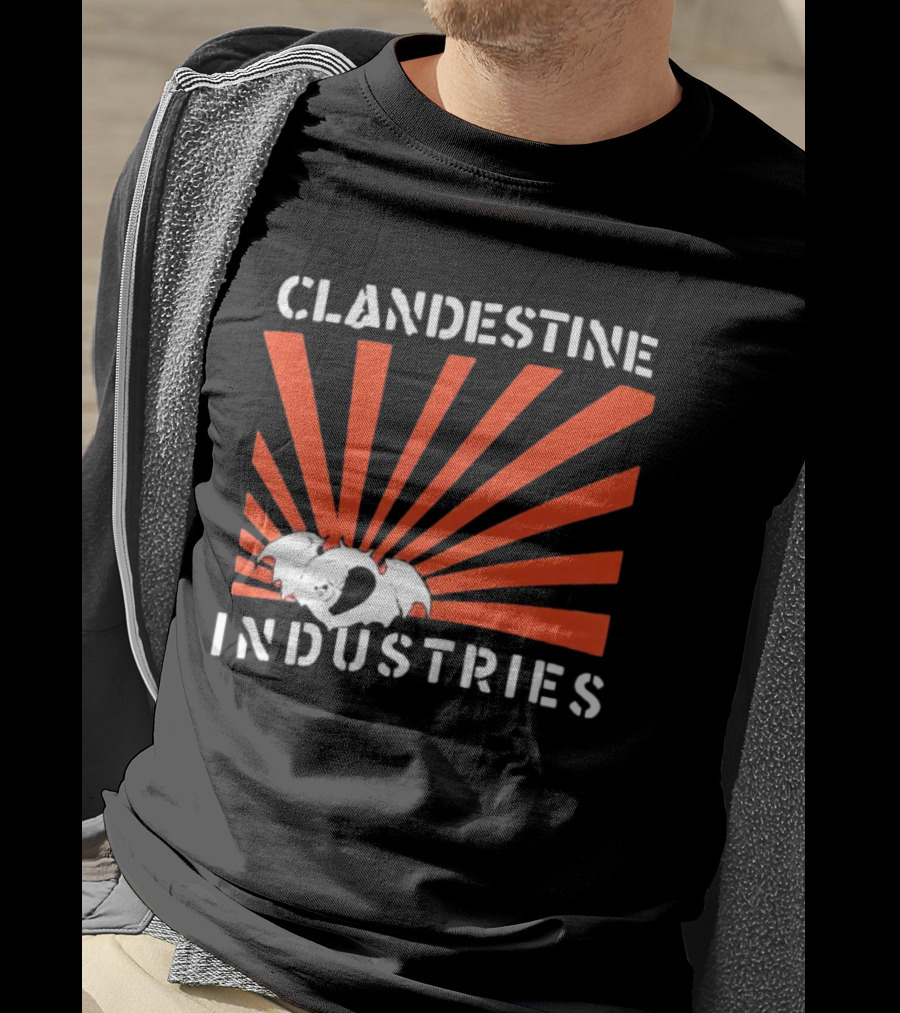 Clandestine Industries Bat Wings Sunburst T-Shirt