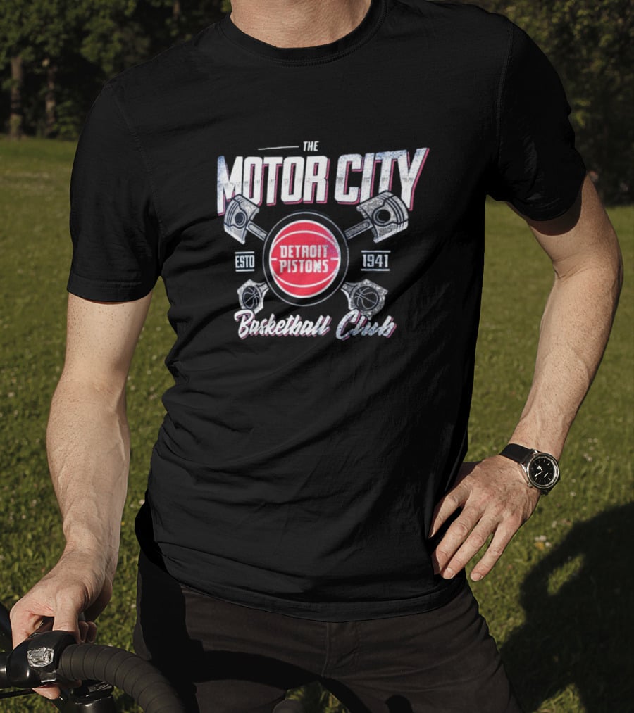 Motor City Detroit Pistons Established 1941 Basketball Club T-Shirt