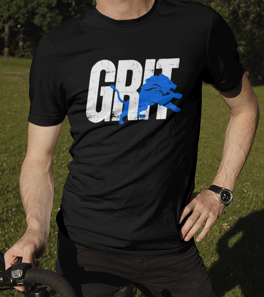 Grit Detroit Lions Blue Lion T-Shirt