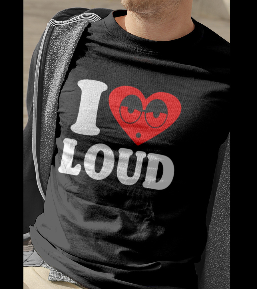 I Love Loud Heart Glasses Emoji T-Shirt