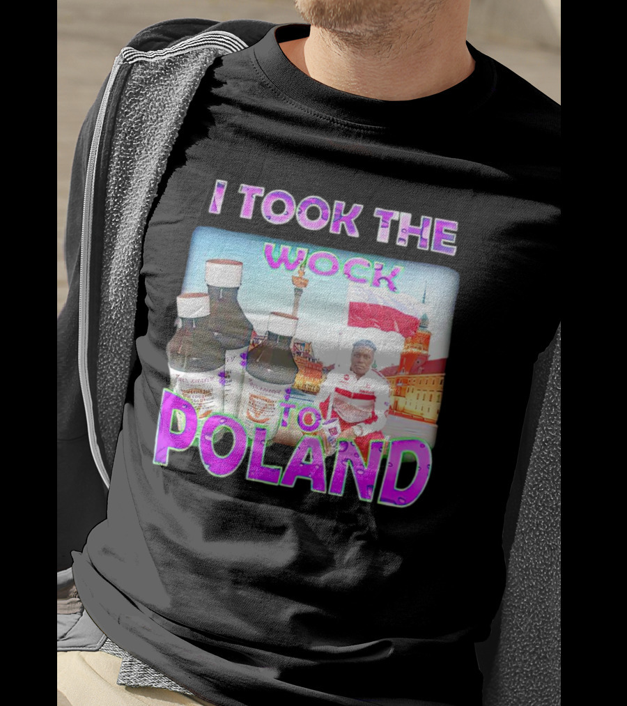 I Took The Wock To Poland Men's Shirt Scenic Polish Cityscape And Cough Syrup Bottles T-Shirt