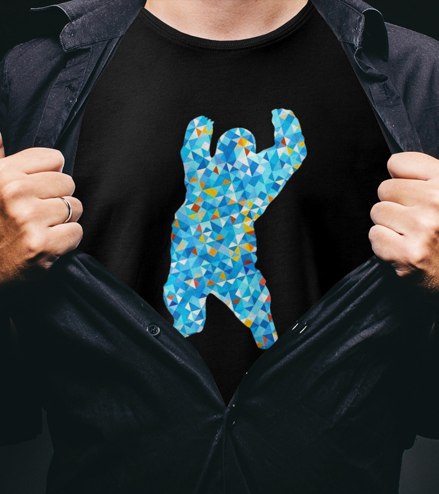 Monster Madness Polygon Pattern Style Gorilla Shape T-Shirt