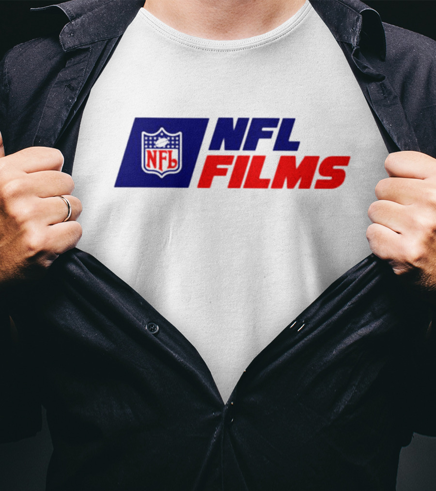 NFL Films Official Logo With Red And Blue Shield T-Shirt