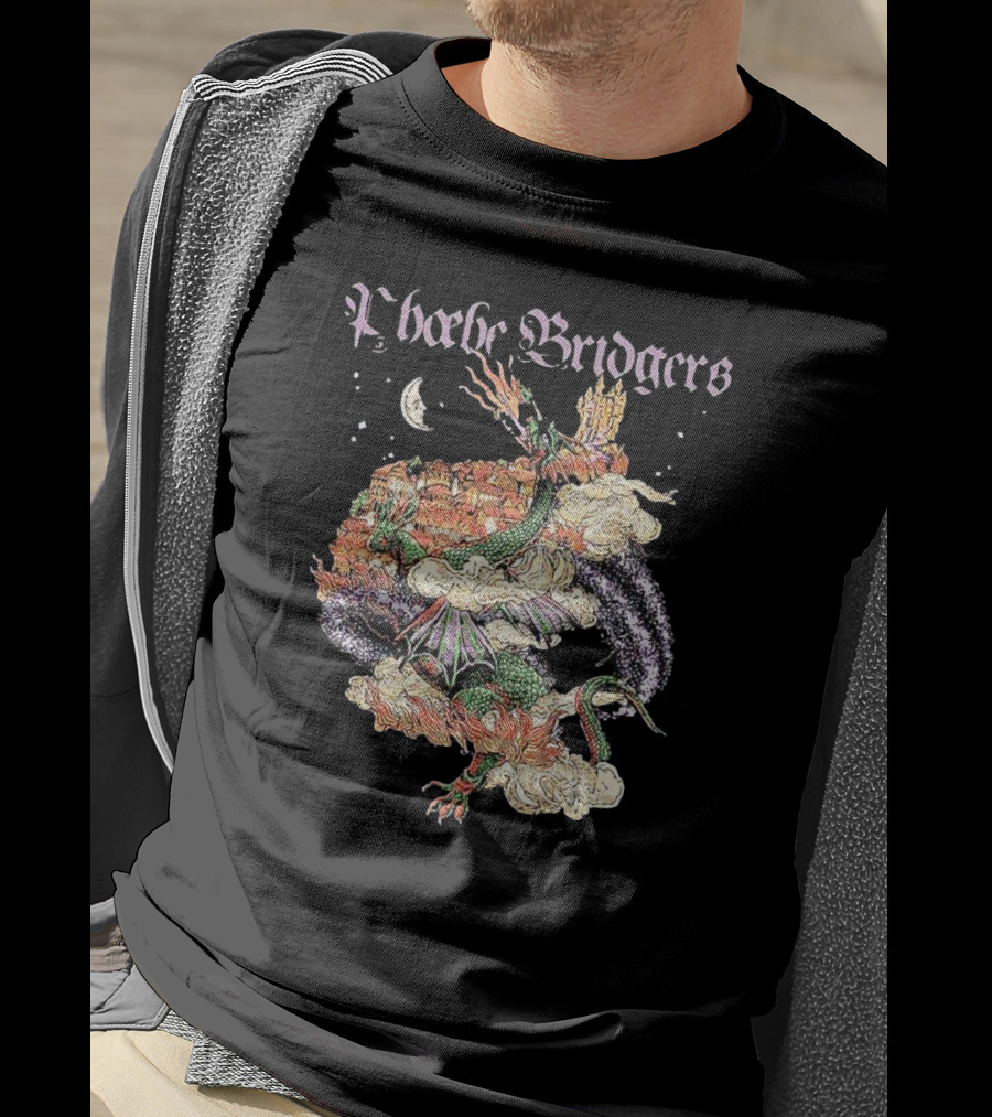 Phoebe Bridgers Dragon Fantasy Castle And Moon T-Shirt