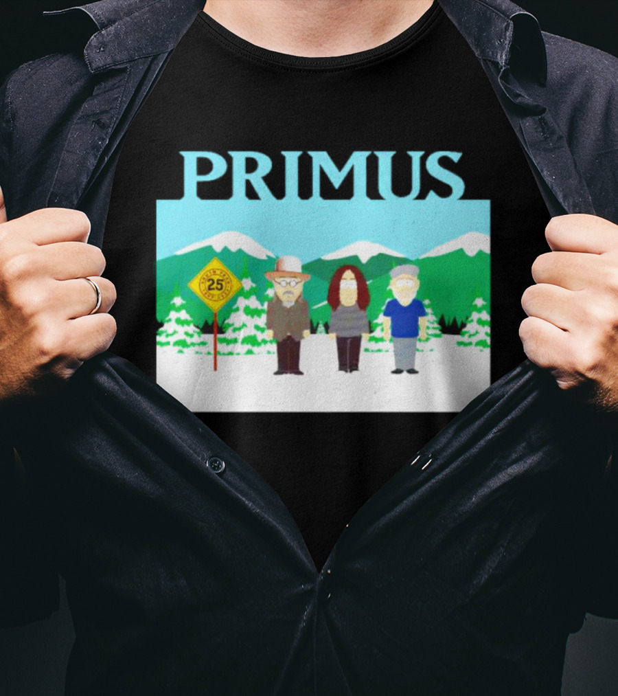 Primus 25 Years South Park Winter Scene T-Shirt