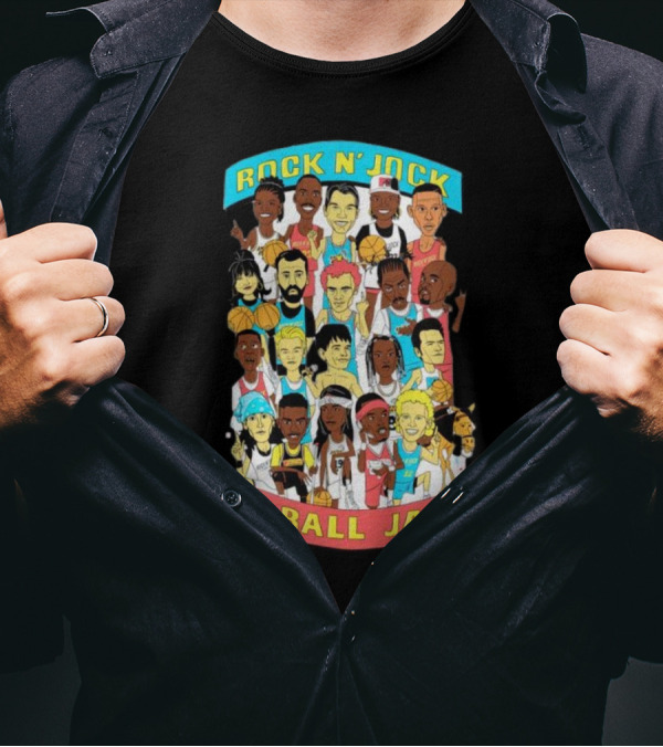 Rock N’ Jock B-Ball Jam Patti Lapel Ivy Mono Iconic Basketball Cartoon Characters T-Shirt