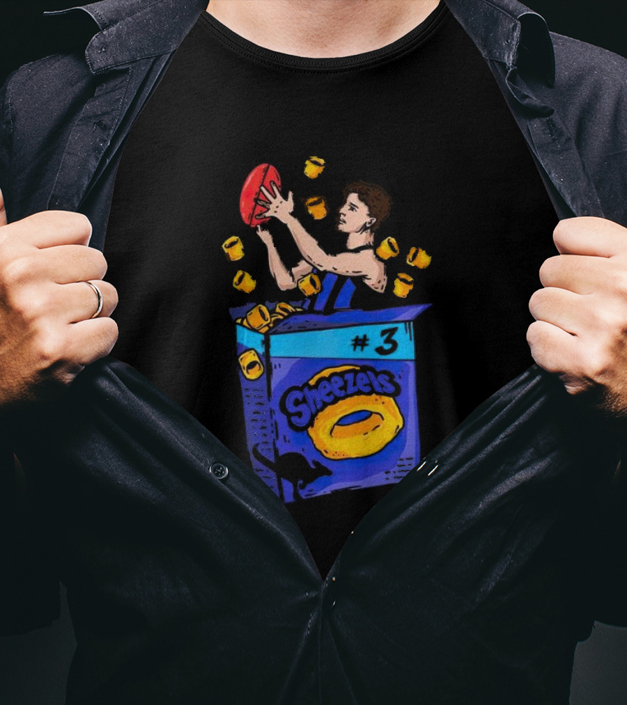 Sheezel’s Cheezels #3 Football Box With Yellow Chips And Player T-Shirt