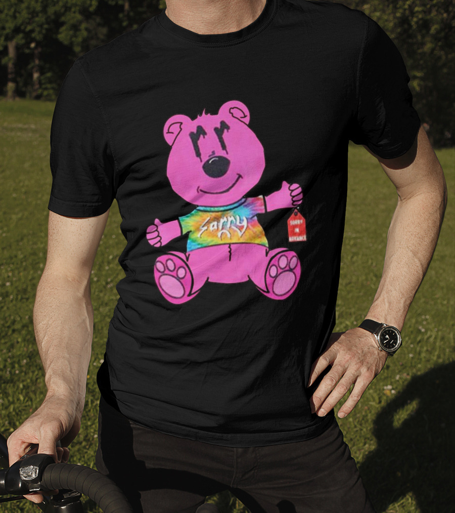 Sorry Pink Bear Sorry In Advance Tie-Dye T-Shirt