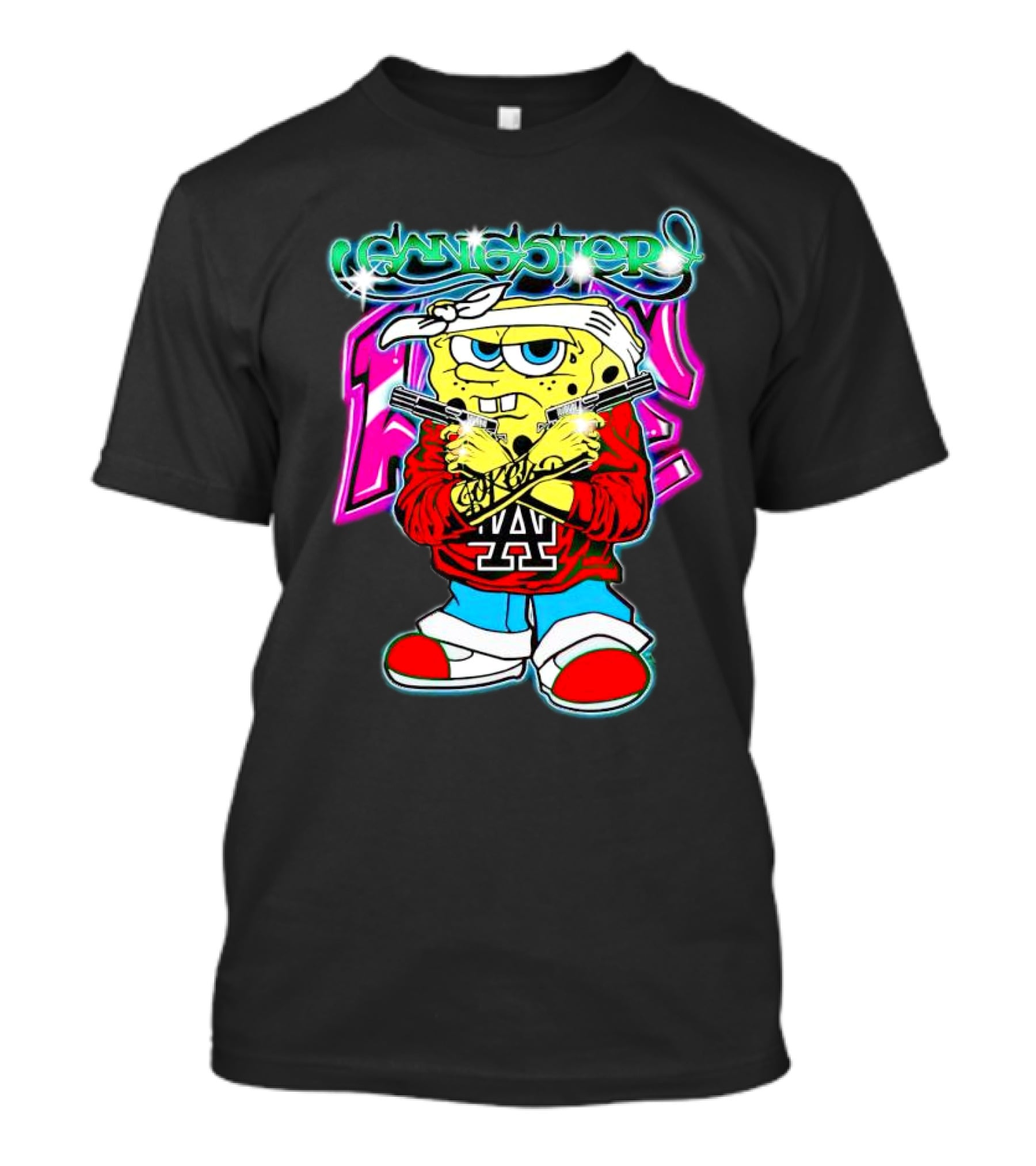 Gangster SpongeBob LA Crossed Arms T-Shirt