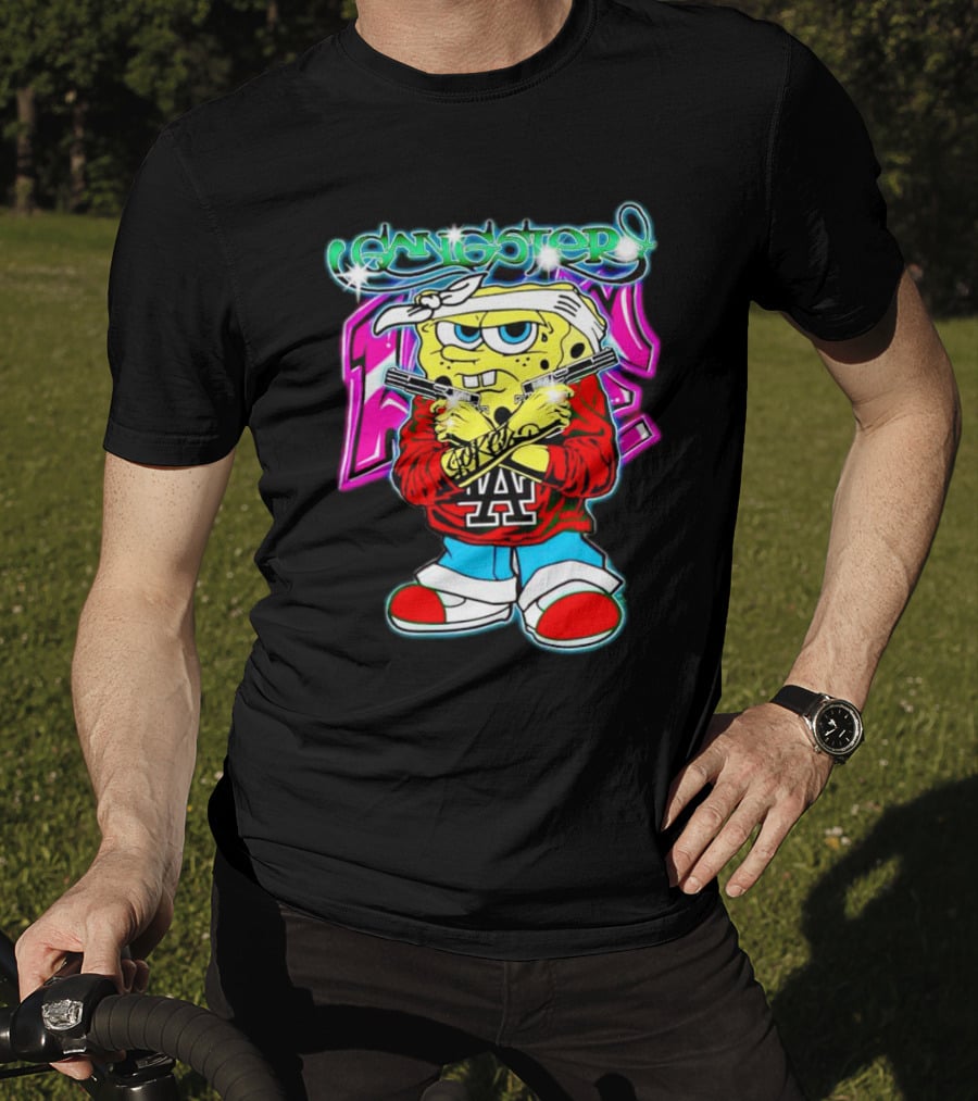 Gangster SpongeBob LA Crossed Arms T-Shirt