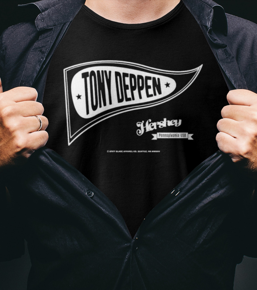 Tony Deppen Hershey Pennsylvania USA Pennant T-Shirt