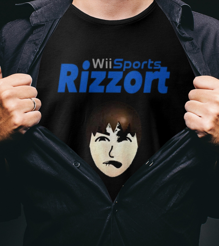 Wii Sports Rizzort Meme Gaming Parody With Character Face T-Shirt