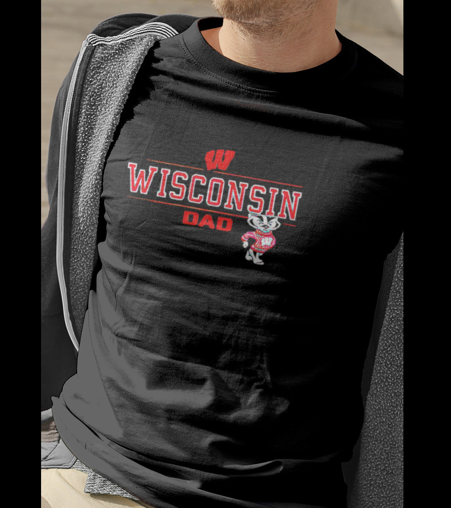Wisconsin Dad Badgers Volleyball T-Shirt