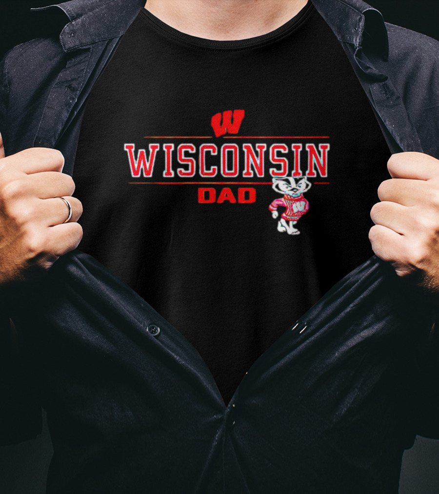 Wisconsin Dad Badgers Volleyball T-Shirt