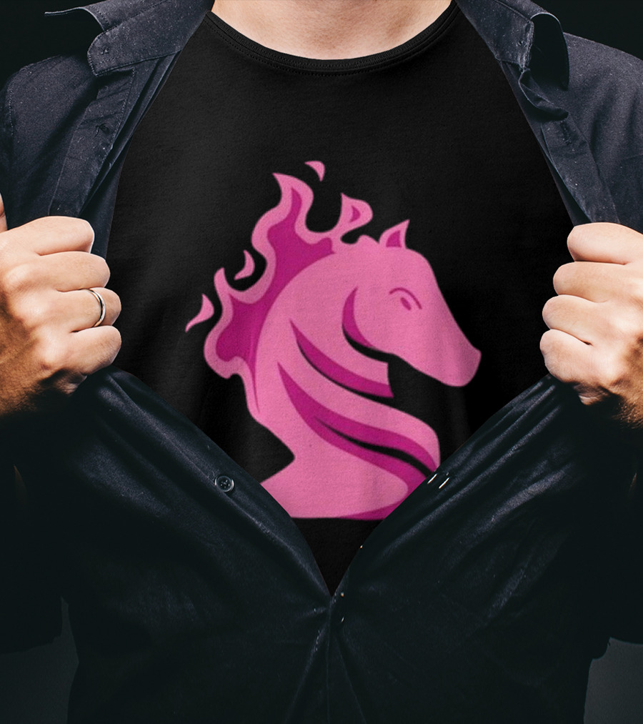 Gotham Knights Chess Symbolic Flaming Horse T-Shirt