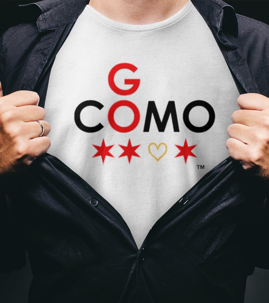 G COMO Red Stars Heart T-Shirt