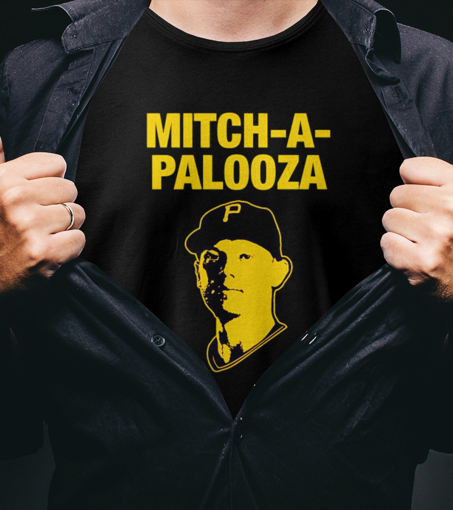 Pittsburgh Pirates Mitch-a-Palooza Bold Yellow Baseball Player T-Shirt