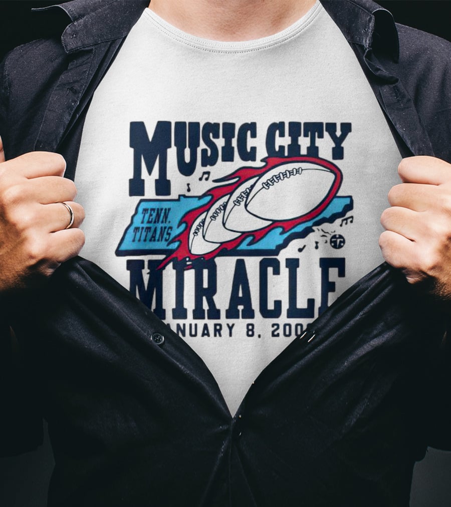 Music City Miracle Tennessee Titans January 8 2000 T-Shirt