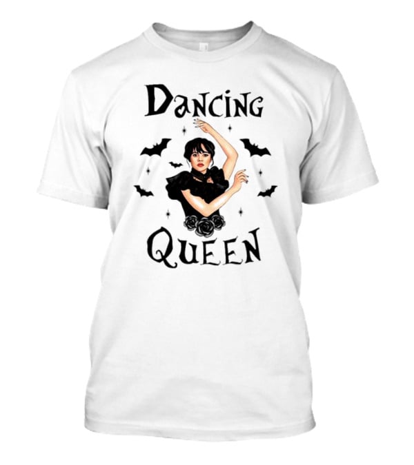 Dancing Queen Wednesday Addams Bats Roses T-Shirt