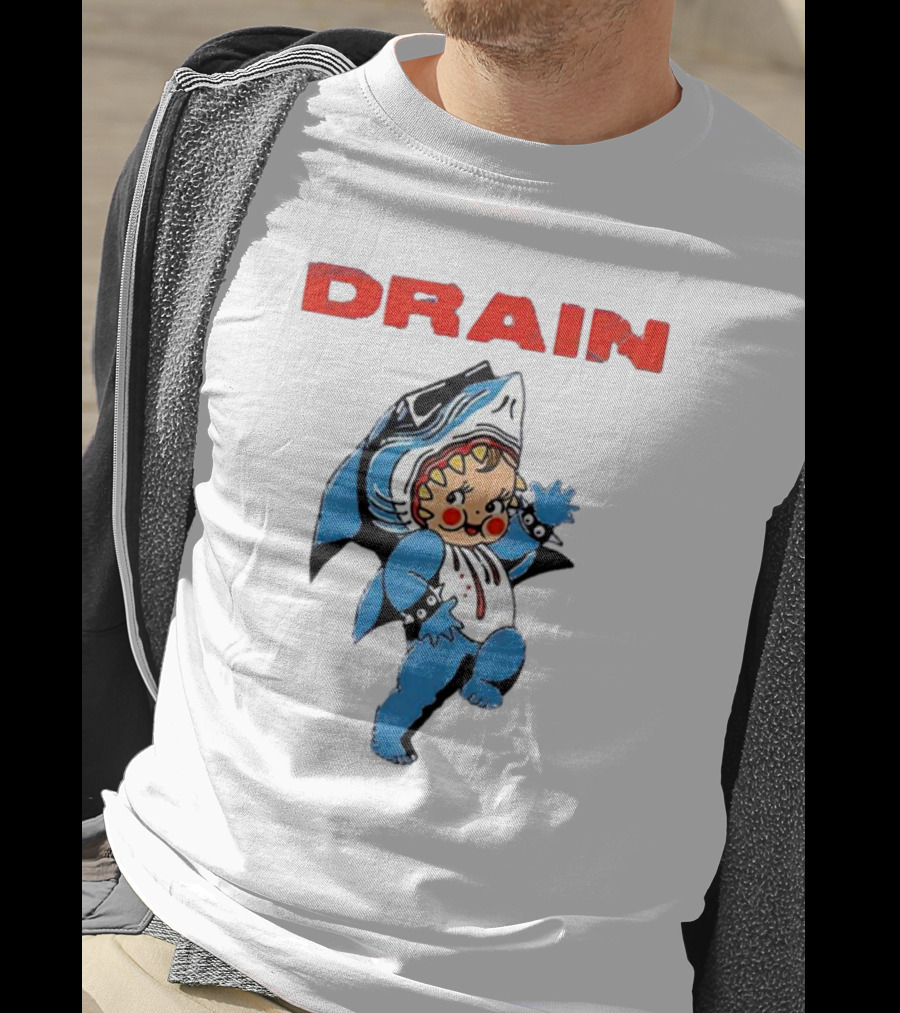 Drain Kewpie Shark Costume Charm T-Shirt