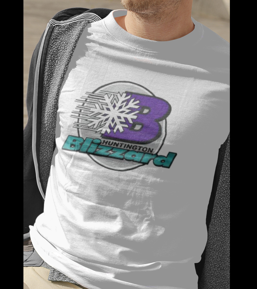 Huntington Blizzard Snowflake Logo Bold Letter B T-Shirt