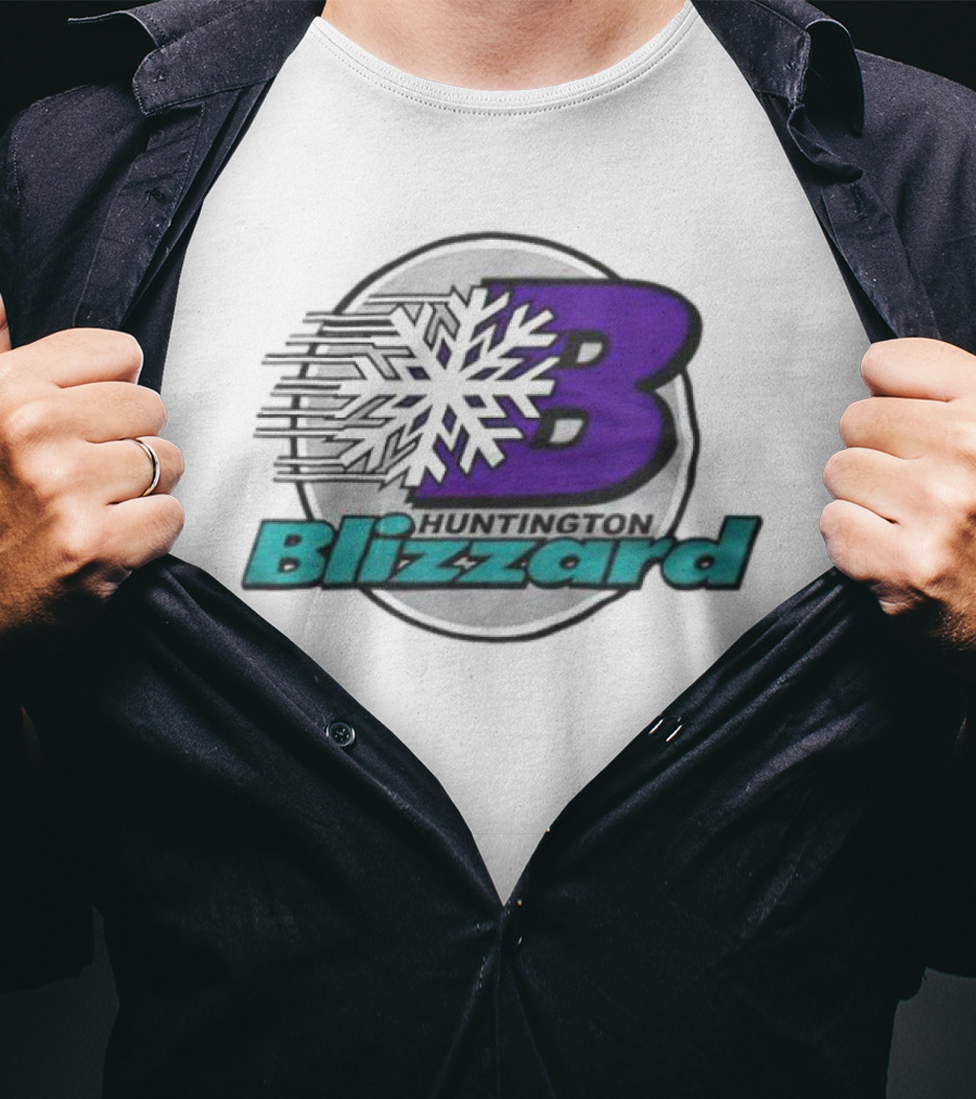 Huntington Blizzard Snowflake Logo Bold Letter B T-Shirt