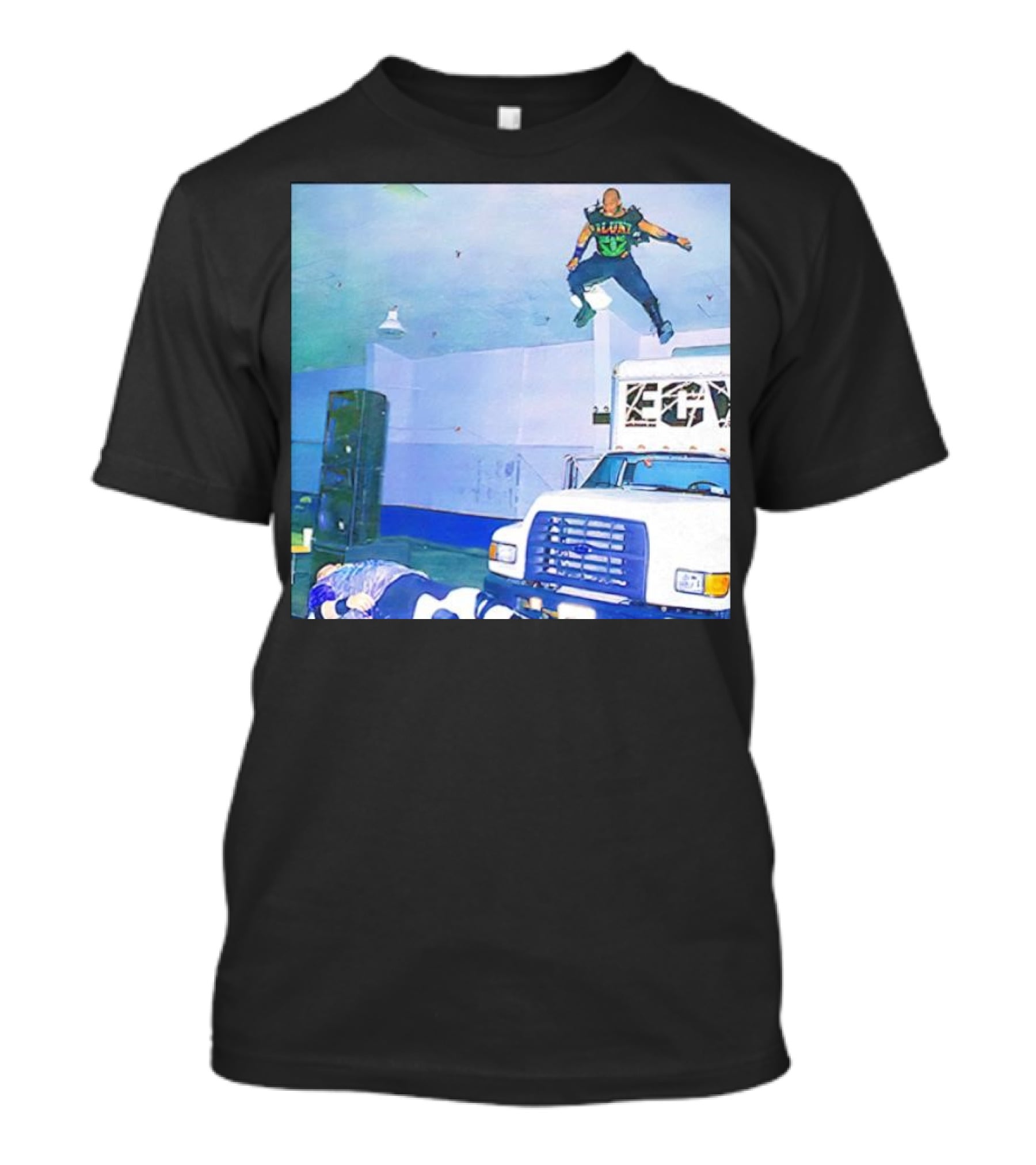 Jerome Young New Jack Flying ECW Truck Arena Scene T-Shirt