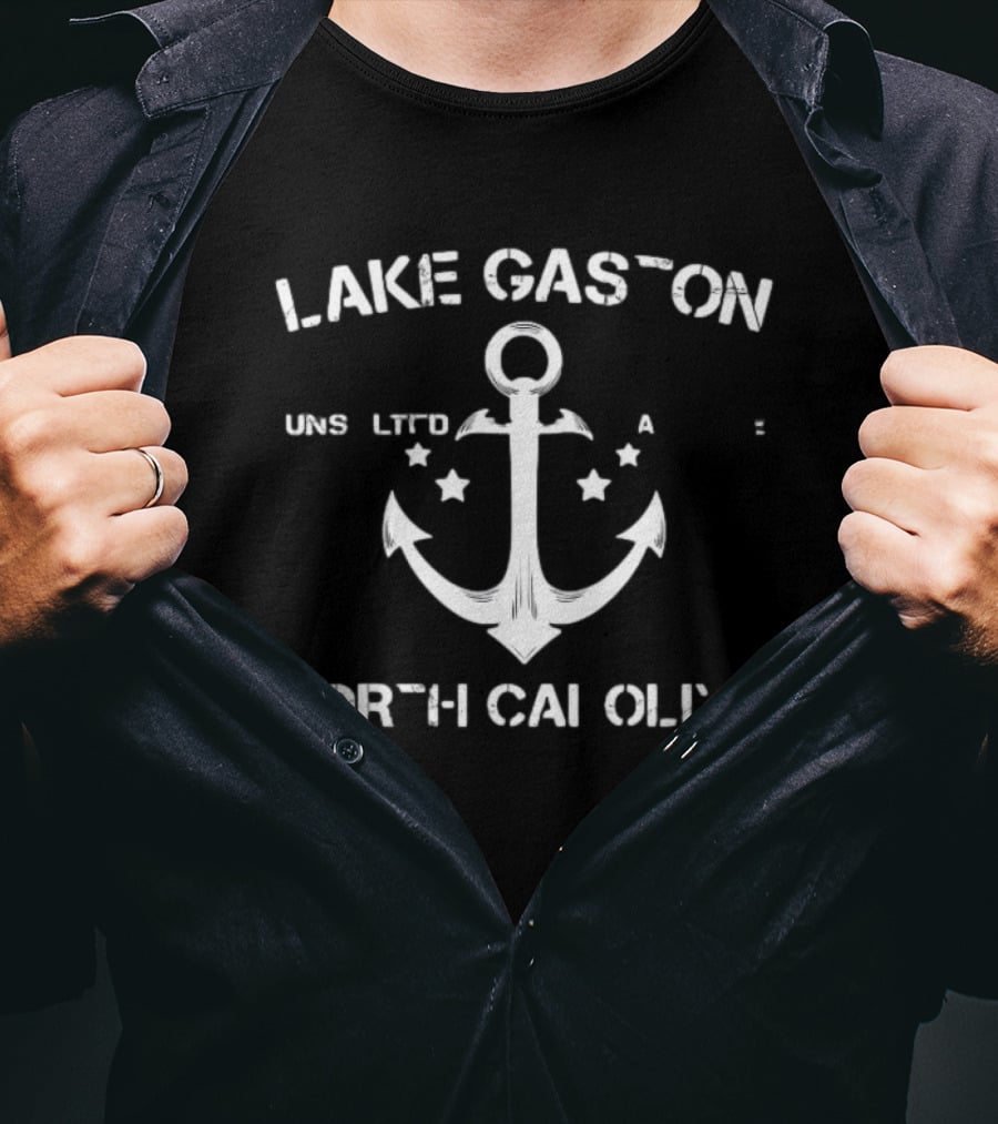 Lake Gaston North Carolina Nautical Anchor T-Shirt