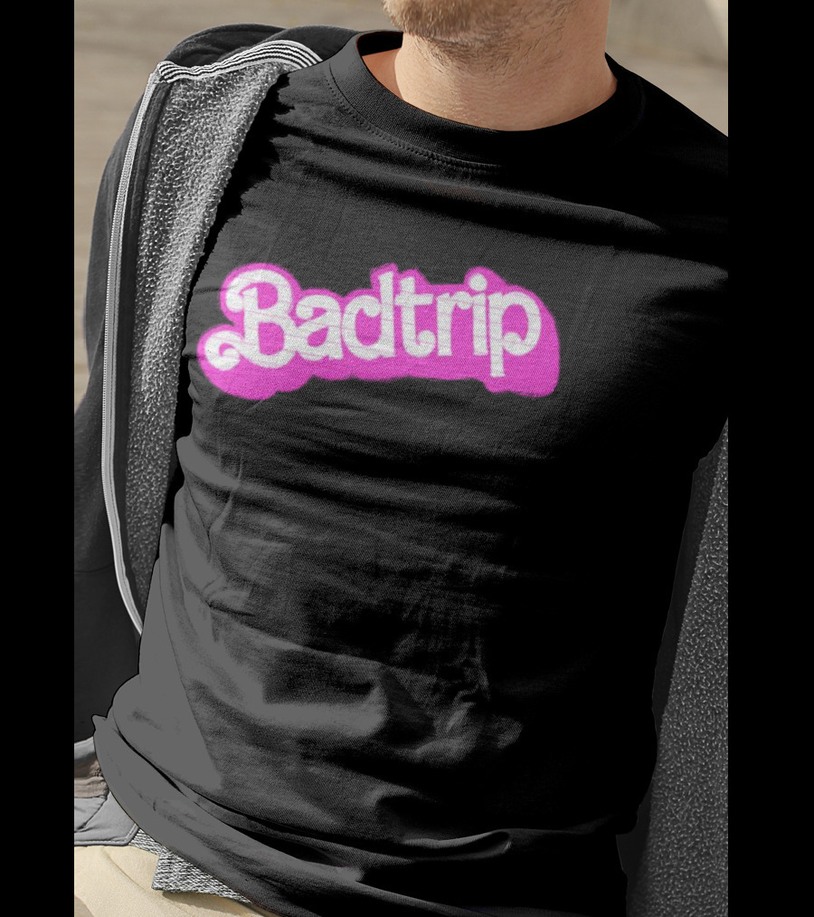 Linya-Linya Badtrip Pink Bubble Text T-Shirt
