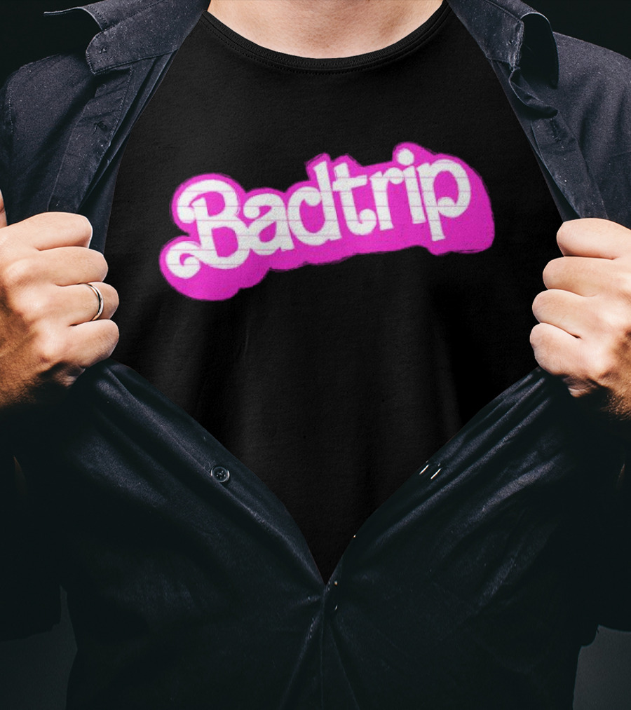 Linya-Linya Badtrip Pink Bubble Text T-Shirt