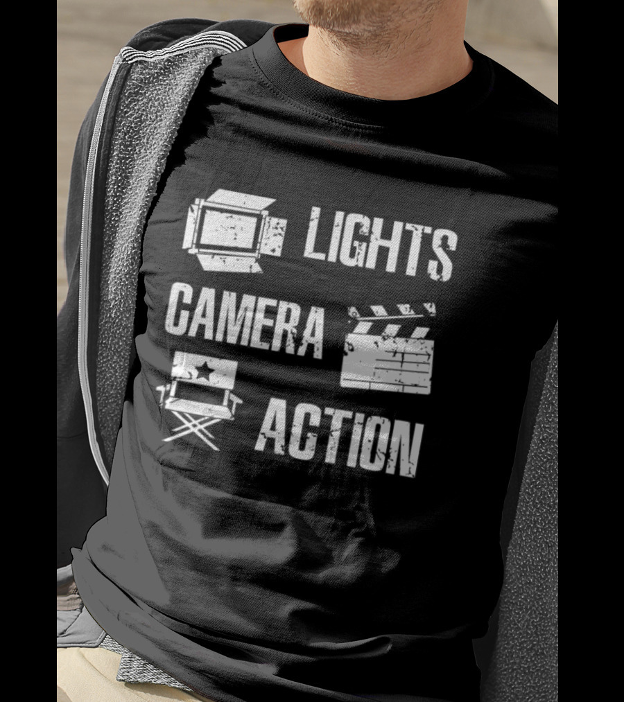 Lights Camera Action Movie Director Filmmaker Film Director T-Shirt