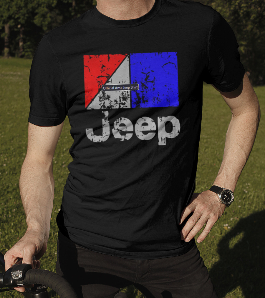 AMC Jeep Red Blue T-Shirt