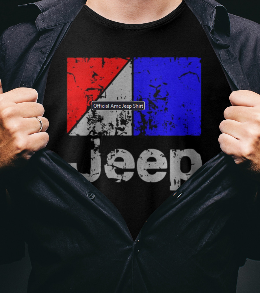 AMC Jeep Red Blue T-Shirt
