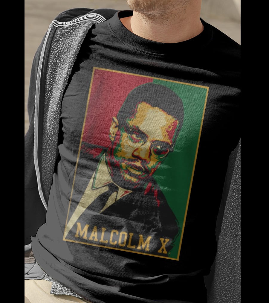 Malcolm X Red Green Black T-Shirt