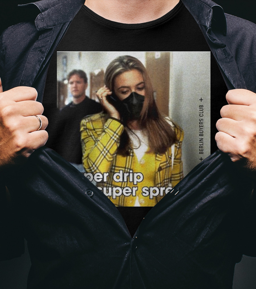 Super Drip Not Super Spread Berlin Buyers Club Plaid Fashion Mask T-Shirt